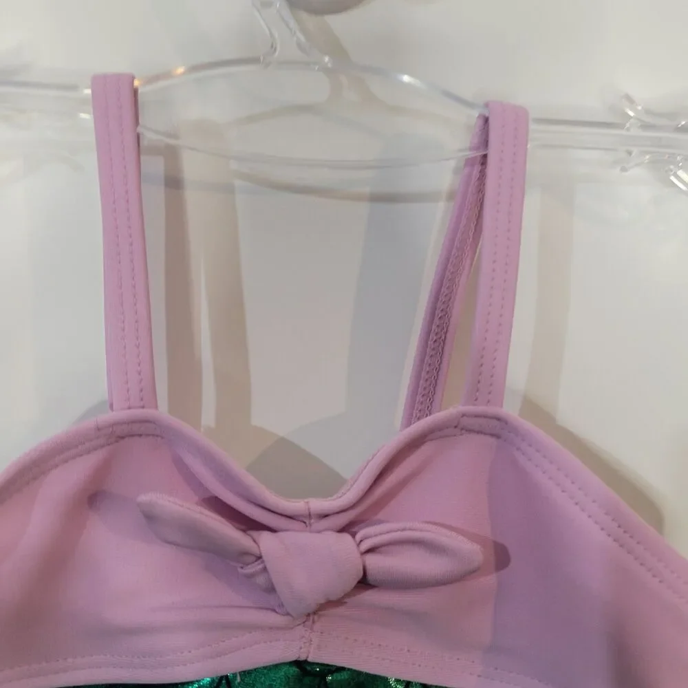 oshkosh baby girl mermaid‎ swimsuit pink and green size 12 months